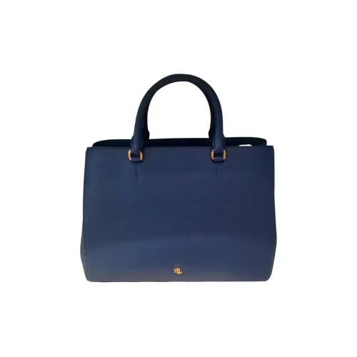 Polo Ralph Lauren Cow Leather Tote Bag Shopping Bag Shoulder Bag Crossbody Bag Handbag Women's Blue