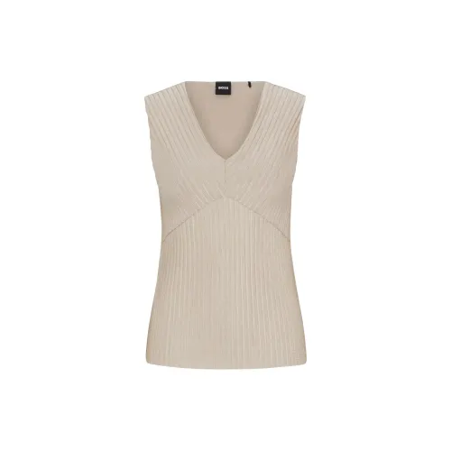 HUGO BOSS Tank Tops Women's Light Beige