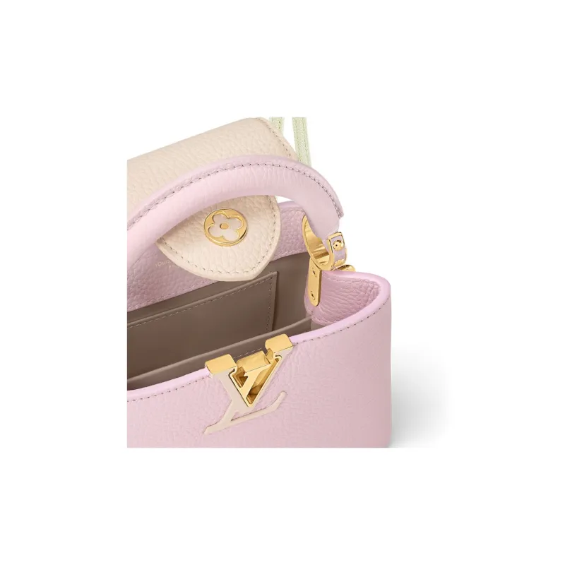 LOUIS VUITTON Capucines Taurillon Leather Shoulder Bag, Crossbody Bag, Handbag Mini Women's Pink-4