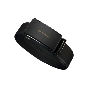 FAIRWHALE Automatic Buckle Casual Business Pants Belt Cow Leather Leather Belts Men's Width 3.5CM
