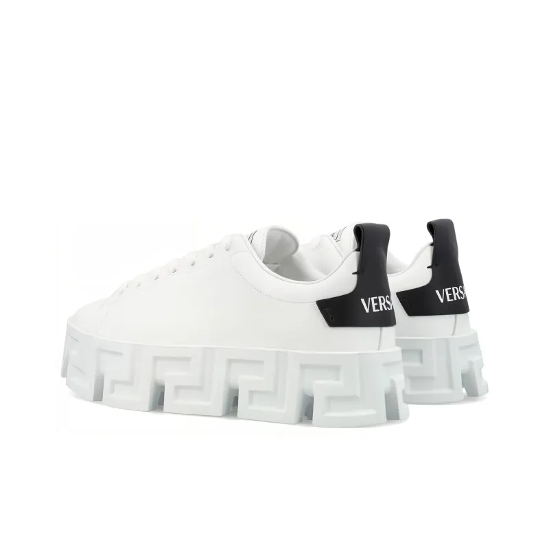 VERSACE Greca Labyrinth Lace Up Black White-3