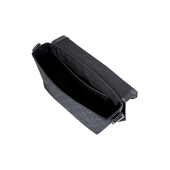 FION Artificial Leather Crossbody Bag Regular Men's Black-5