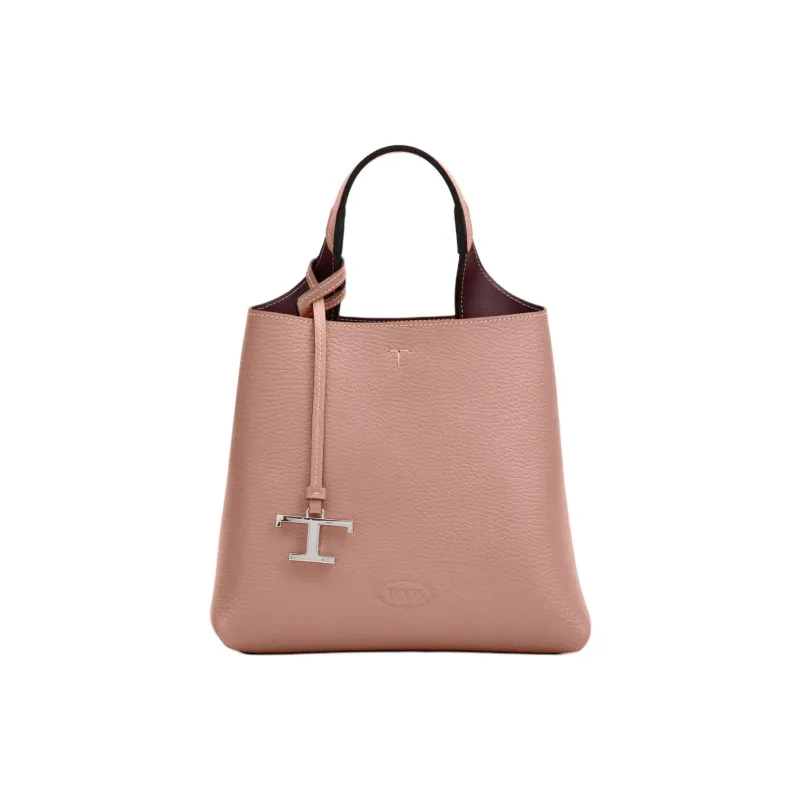 TOD'S Leather Shoulder Bag, Crossbody Bag, Handbag Mini Women's Pink-0