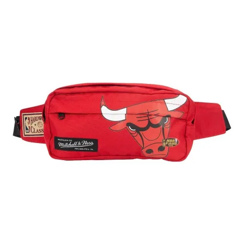 Mitchell & Ness Polyester Shoulder Bag Crossbody Bag Fanny Pack Regular Unisex Red