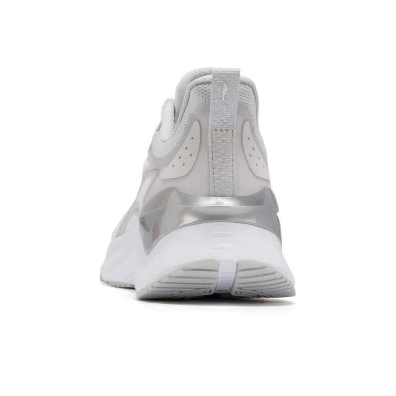 LiNing YueYing 3.0 Cushioned Wear Resistant Breathable Low Top Sprint Running Shoes Men's White Gray-2