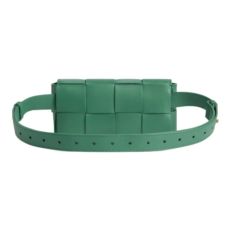 Bottega Veneta CASSETTE Lambskin Fanny Pack Women's Green-3