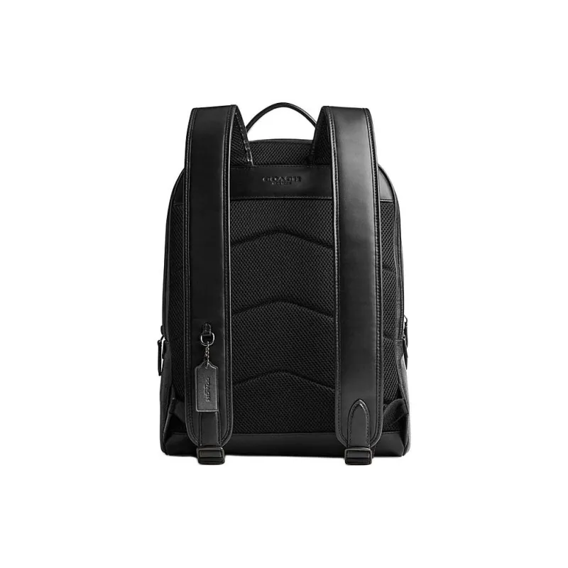 COACH Charter Artificial Leather Coated Canvas Backpack Men's Charcoal Gray-3