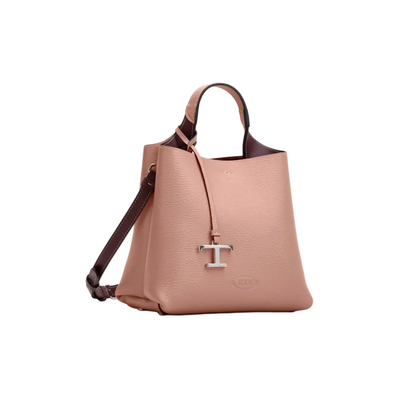 TOD'S Leather Shoulder Bag, Crossbody Bag, Handbag Mini Women's Pink-1