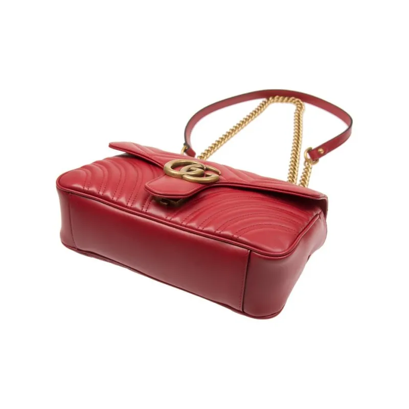 GUCCI GG Marmont Leather Crossbody Bag, Shoulder Bag Women's-3