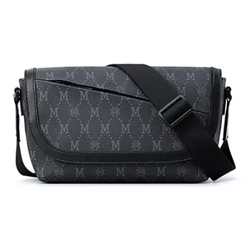 FION Artificial Leather Crossbody Bag Regular Men's Black