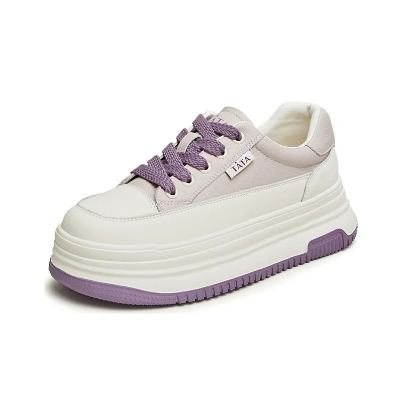 TATA Skateboard Shoes Women's Low Top Solid Color-8