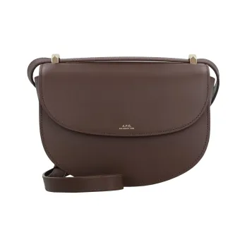 A.P.C Genève Calfskin Crossbody Bag Shoulder Bag Women's Chocolate Brown
