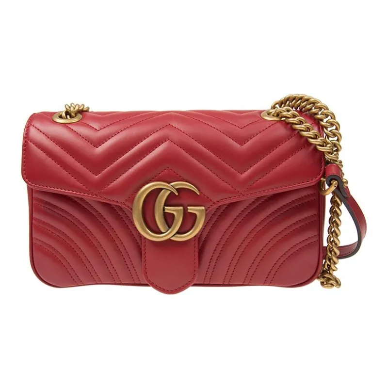 GUCCI GG Marmont Leather Crossbody Bag, Shoulder Bag Women's-0