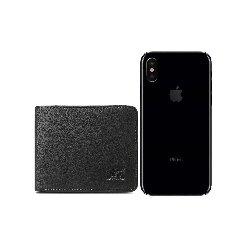 SEPTWOLVES Top Grain Sheepskin Wallet Regular Men's Black-3