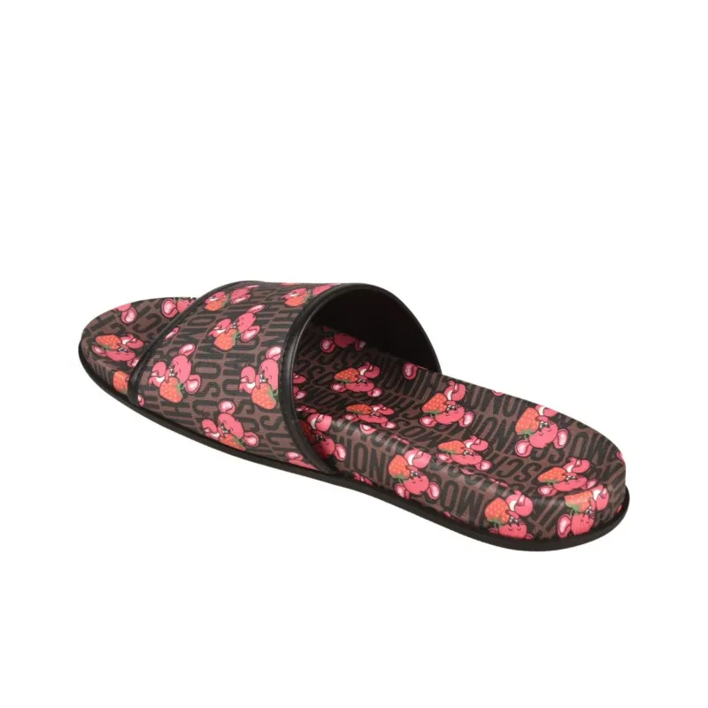 MOSCHINO Logo-print Flat Slides-3