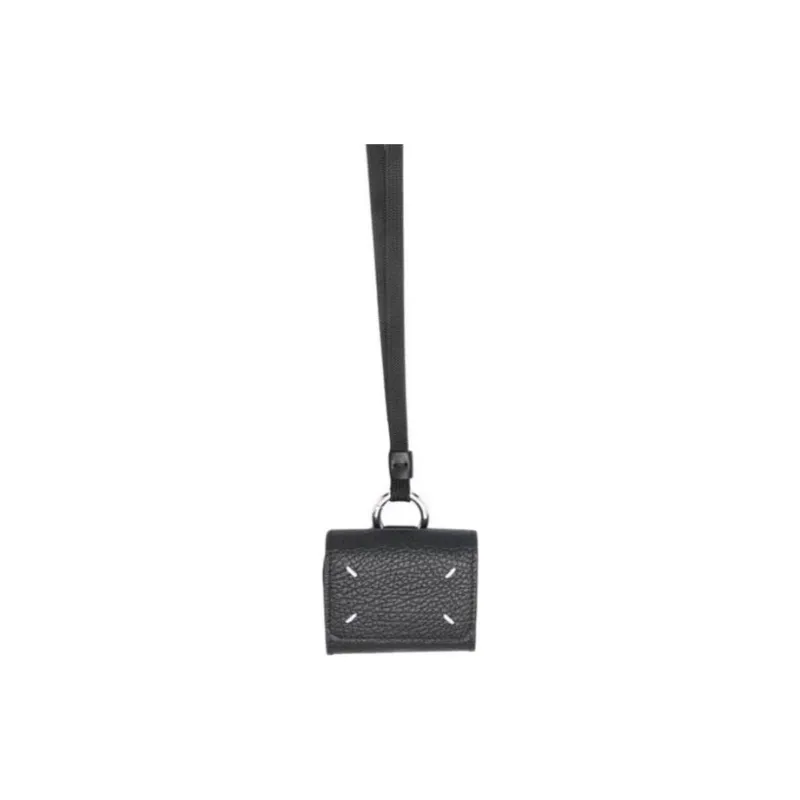 Maison Margiela Calfskin Earphone Case Unisex Black-0