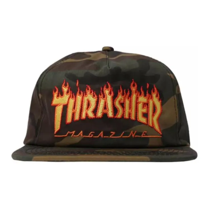Thrasher Cotton Polyester Baseball Caps Unisex Camouflage-1