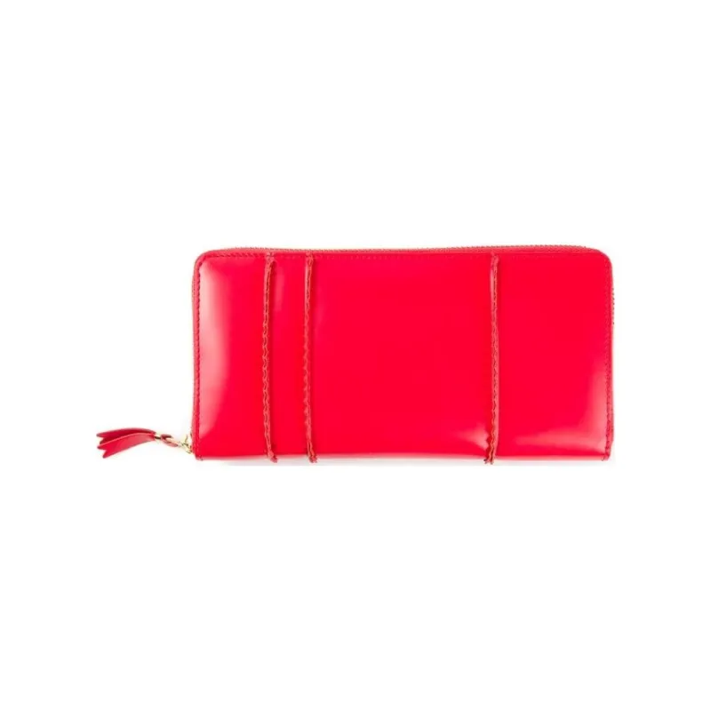 CDG Calfskin Wallet Regular Men's Red/Black-0