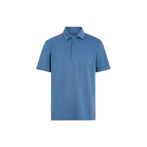 Ermenegildo Zegna Polo Shirts Men Dodger Blue