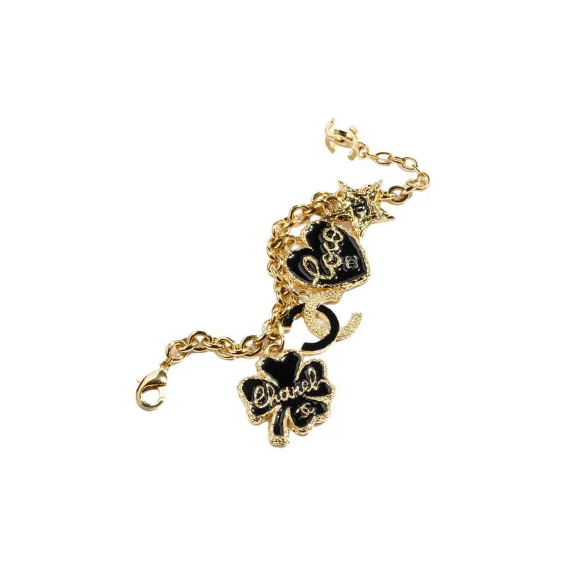 CHANEL - Bracelets Women's Black/Gold-1