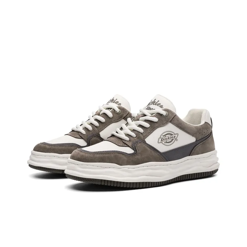 Dickies Cushioning Lightweight Height Increasing Low-Top Skateboard Shoes Men's White Coffee-4