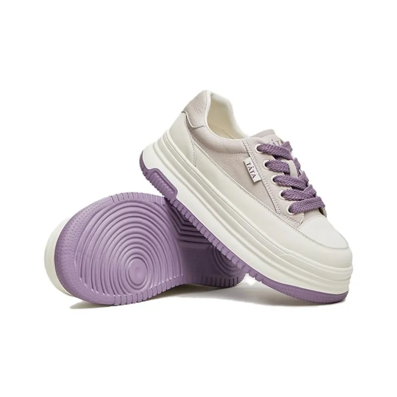 TATA Skateboard Shoes Women's Low Top Solid Color-11