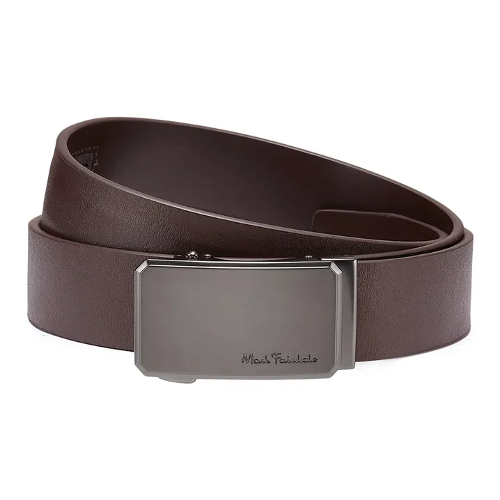FAIRWHALE Business Vintage Genuine Leather Matte Belt Men's Width 3.5CM-2