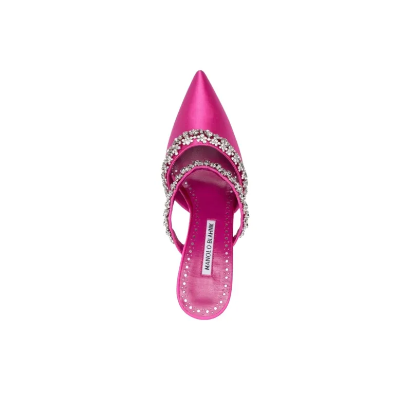MANOLO BLAHNIK Vedadamu 80mm Crystal embellished Mules-3