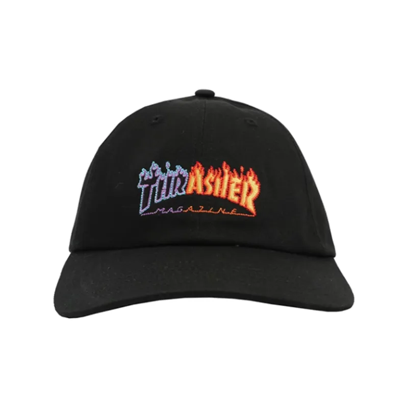 Thrasher Cotton Baseball Caps Unisex Black-1