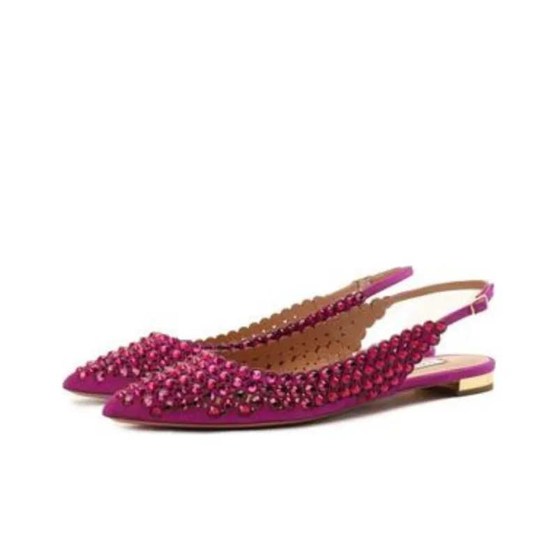 AQUAZZURA Tequila Flat Shoes Women's Pink-4