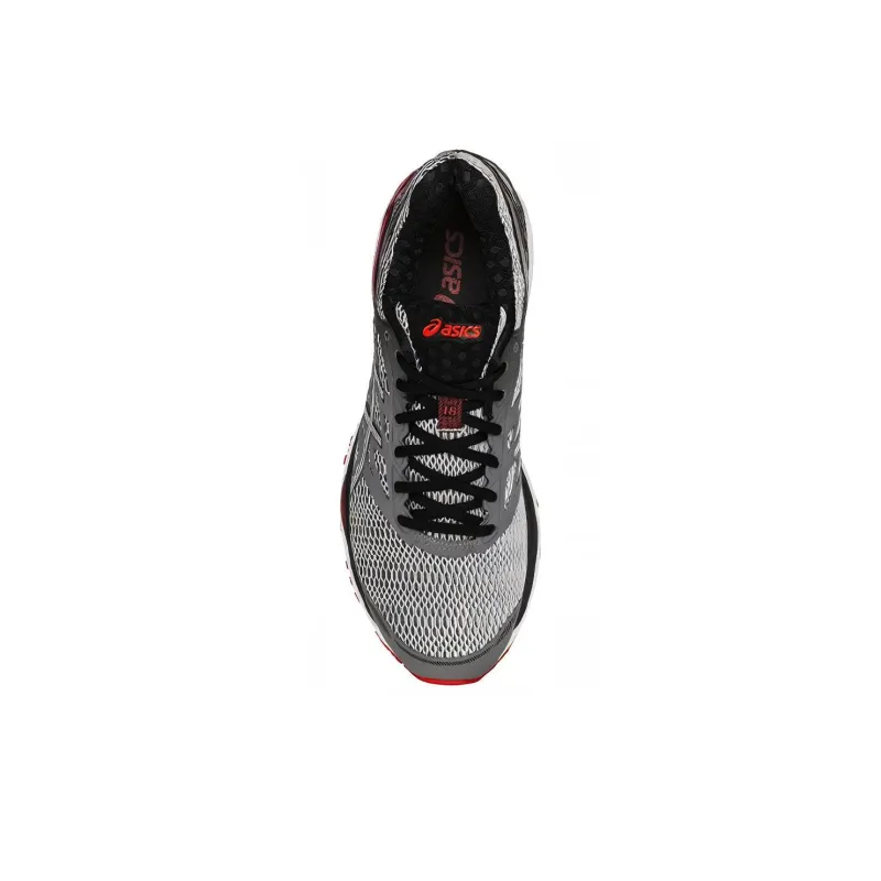Asics Gel-Cumulus 18 Running Shoes Men Low-Top Gray/Red-2