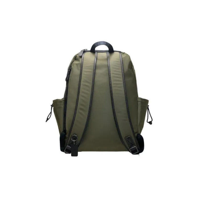 COACH Ma Natural Smooth Calfskin Detail Backpack Large Size Men's Olive Green-2