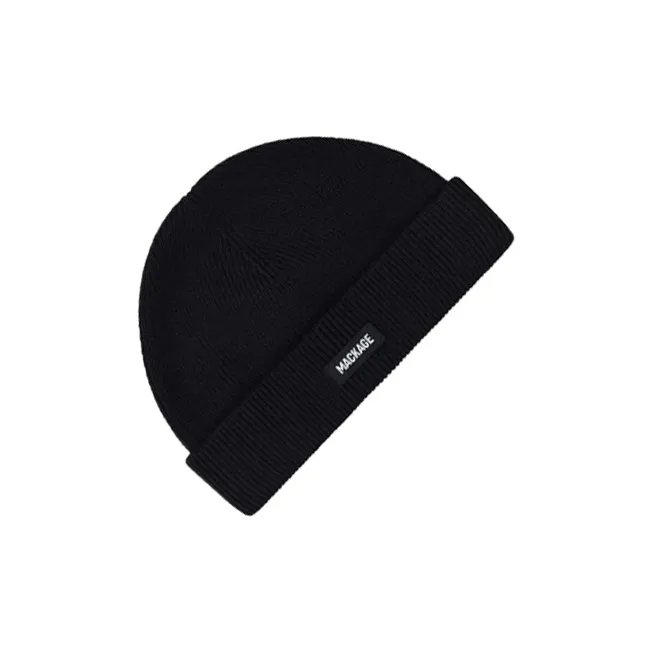 MACKAGE Sheep Wool Polyamide Acrylic Merino Wool Beanies Unisex Black-1