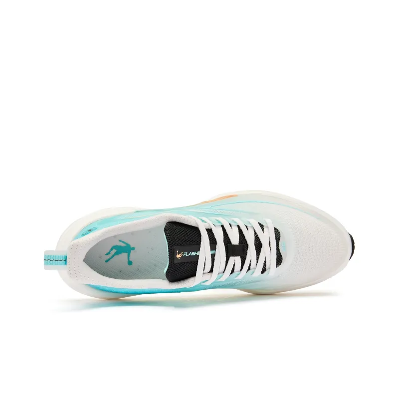 QIAODAN Flying Shadow Team2.0 Wear-Resistant Slip-Resistant Low-Top Q-KUNGFU PRO Running Shoes Men's White Blue-3