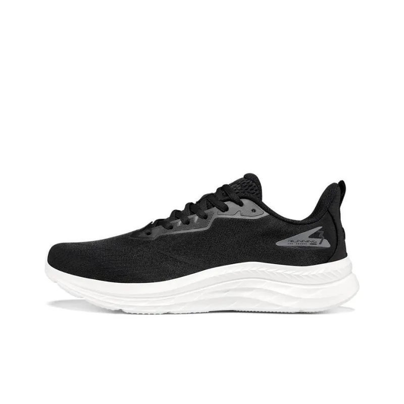 361° Slip Resistant Breathable Lightweight Low Top Running Shoes Men's Black White-0