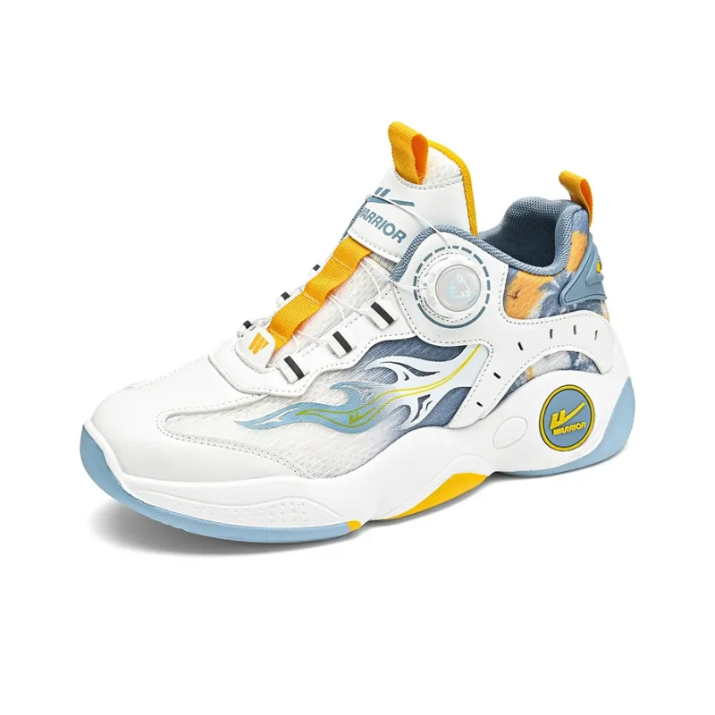 Warrior Premium Collection Cushioning Anti-Slip Wear-Resistant Breathability Mid-Top Basketball Shoes Men's-5
