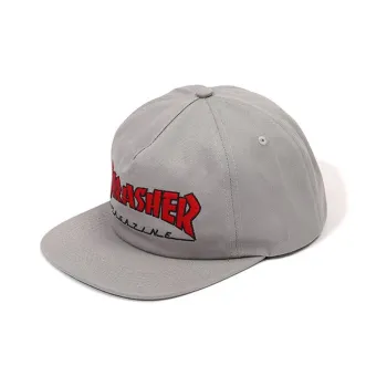 Thrasher Polyester Polyester Baseball Caps Unisex Gray
