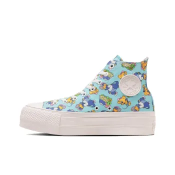 Converse All Star Ⓡ LIFTED WATARU Anti-Slip Wear-Resistant High-Top Canvas Shoes Unisex Blue White