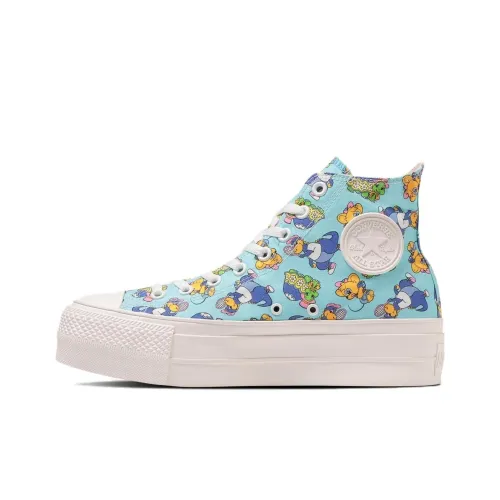 Converse All Star Ⓡ LIFTED WATARU Anti-Slip Wear-Resistant High-Top Canvas Shoes Unisex Blue White