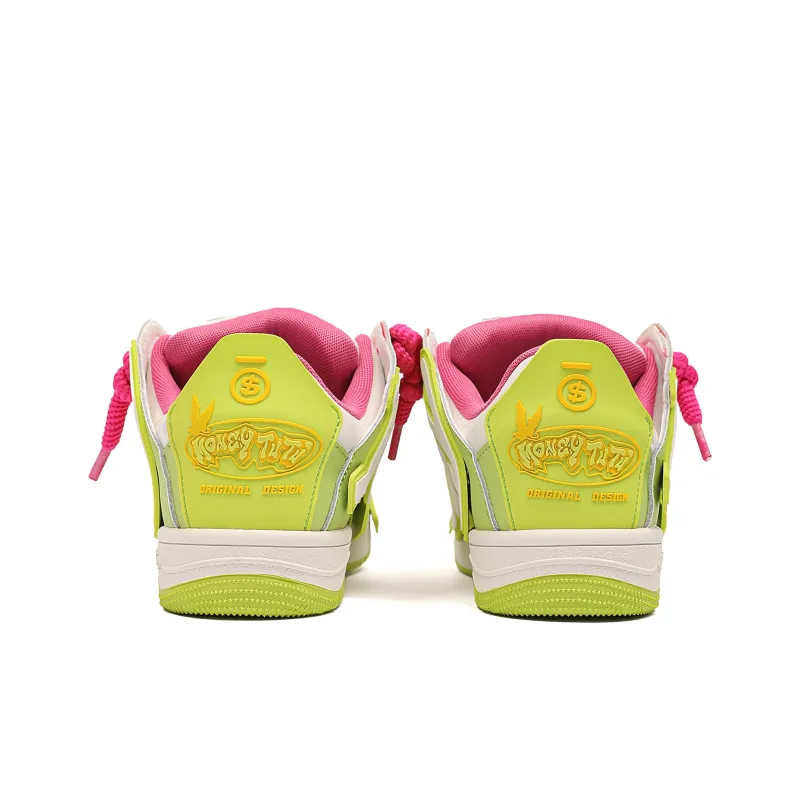 Money Tutu x MR.PESIN Slip Resistant Breathable Low Top Skateboard Shoes Unisex Green-4