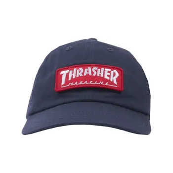 Thrasher Cotton Baseball Caps Unisex Navy