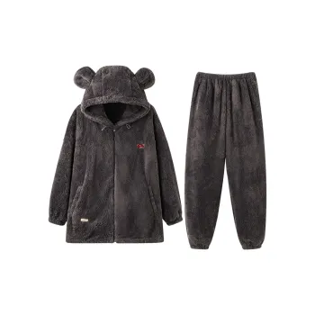 MIOJUER Pajama Set Winter Men's Dark Gray