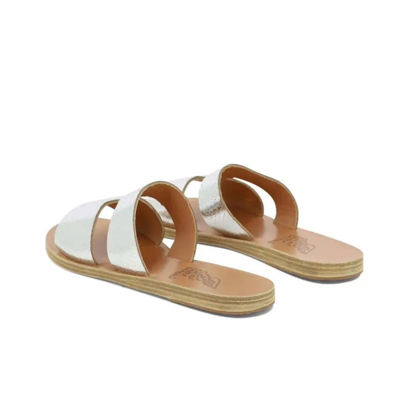 ANCIENT GREEK SANDALS Slide Slippers Women's Silver-3