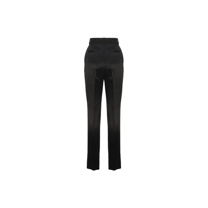 SAINT LAURENT High-Rise Pleated Trousers-1
