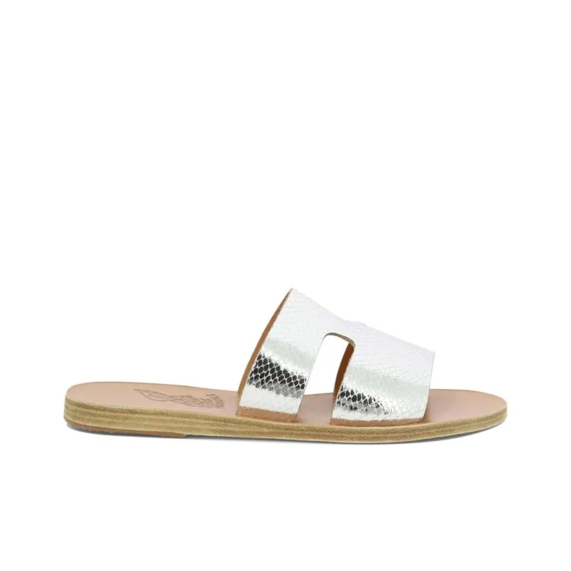 ANCIENT GREEK SANDALS Slide Slippers Women's Silver-1