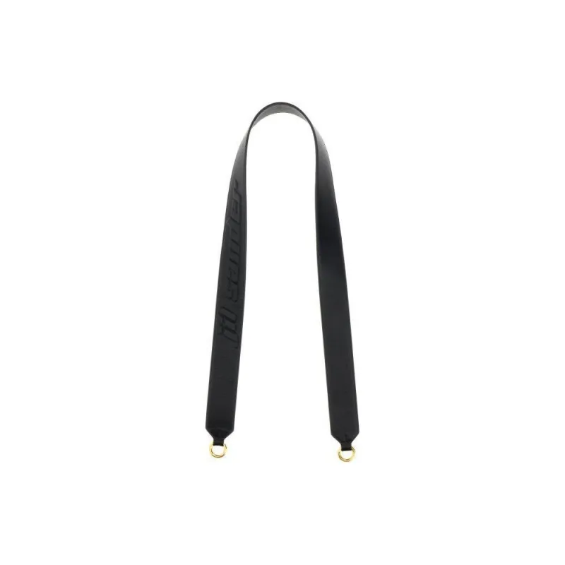 JIL SANDER Smooth Leather Shoulder Strap Bag Strap Women's Black-0