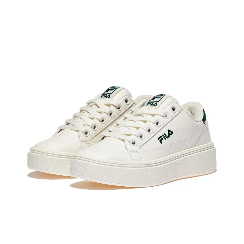 FILA Cour Plumpy Durable Breathable Low Top Skateboard Shoes Unisex Beige-1