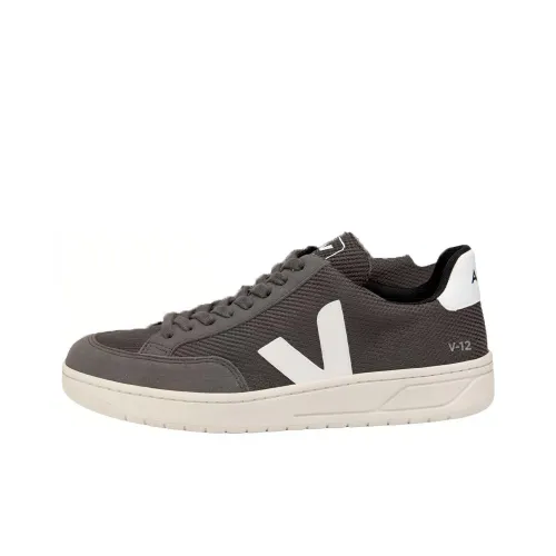 VEJA V-12 Skateboard Shoes Unisex Low-Top Gray Brown