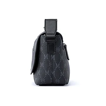 FION Artificial Leather Crossbody Bag Regular Men's Black-4