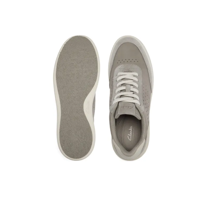 Clarks Slip Resistant Low Top Skateboard Shoes Men's Gray-3
